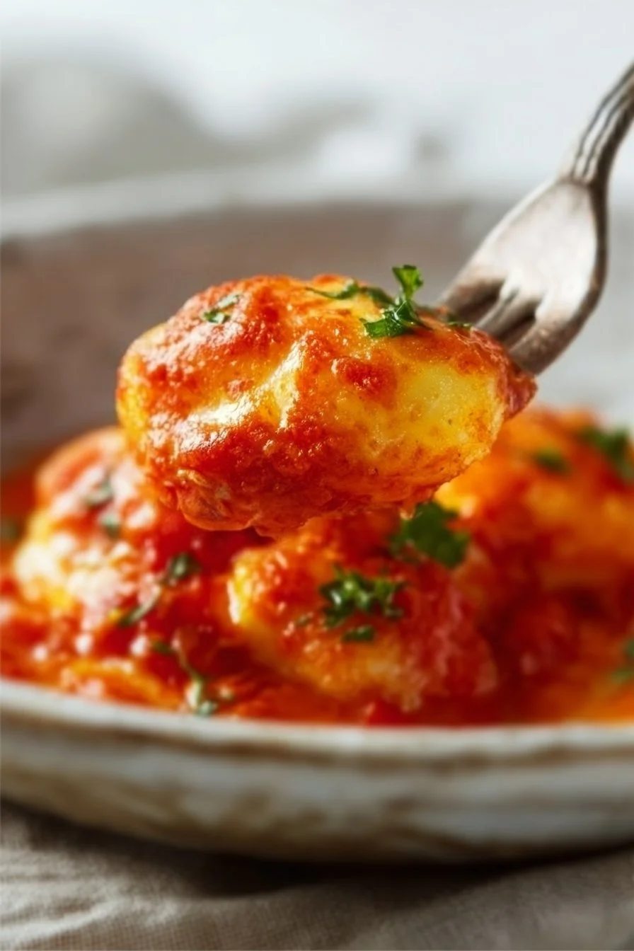 Quenelles Gratinees à la Sauce Tomate