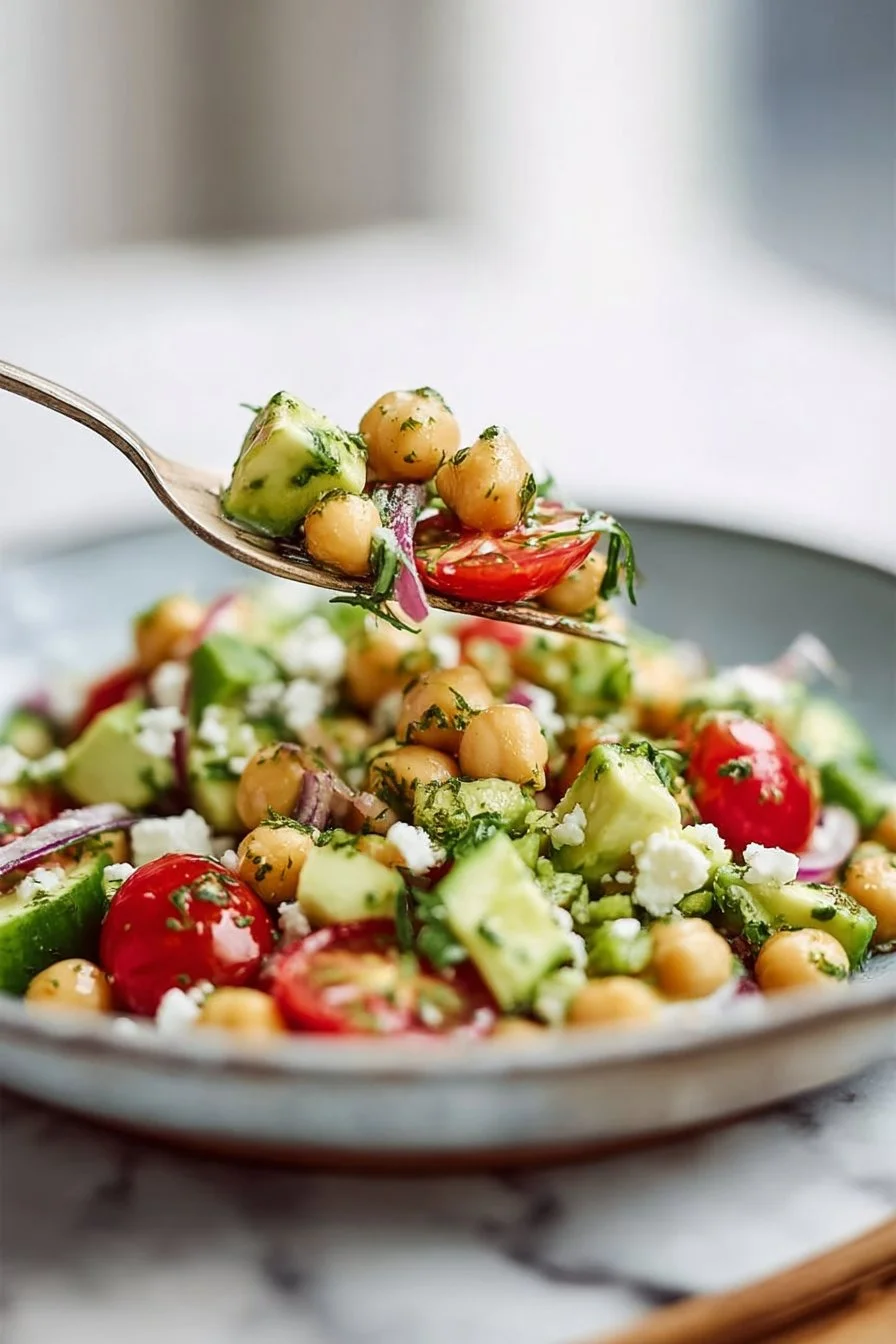 Salade de pois chiches et avocat