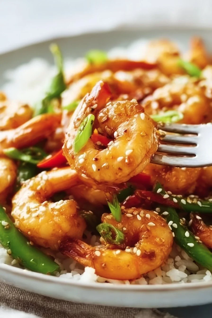 Sauté de Crevettes au Sésame