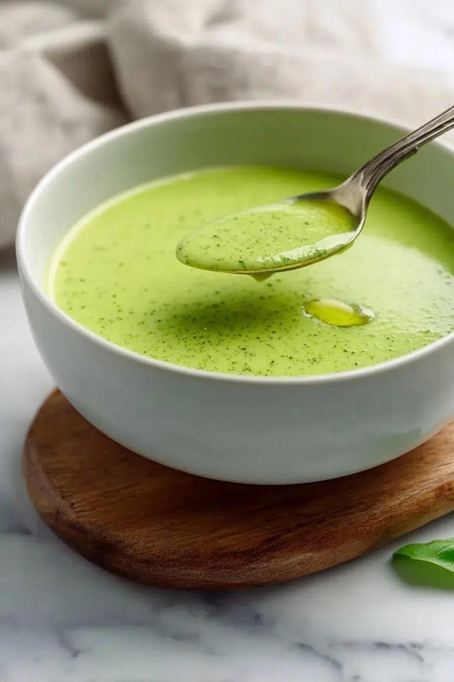 Soupe courgette basilic