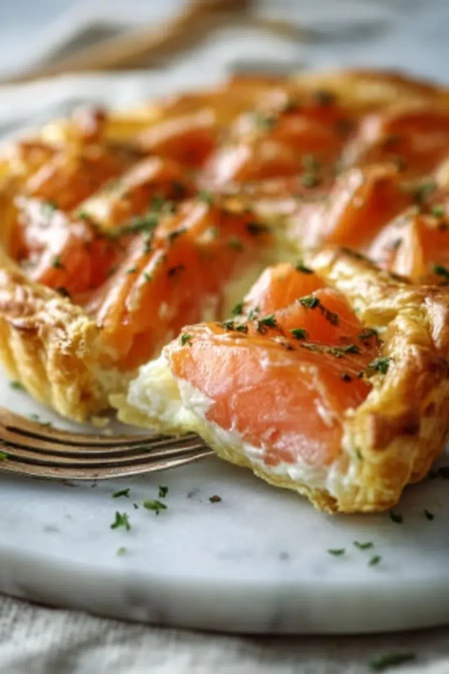 Tarte soleil au saumon fumé