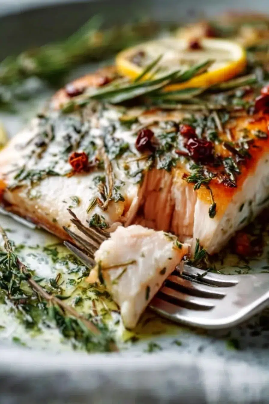 Trout baked with Provence herbs