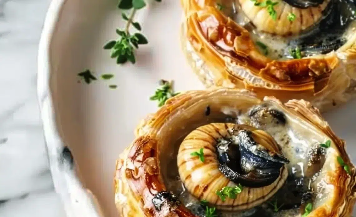 Vol-au-vent d'escargots au Riesling, un plat gastronomique savoureux